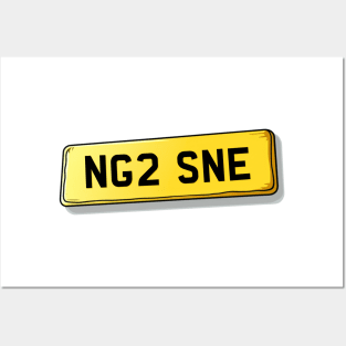 NG2 SNE Sneinton Number Plate Posters and Art